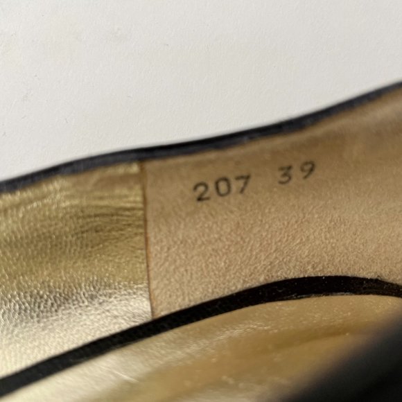 Ron White All Day Heels Black Leather Peeptoe Peep Toe Pumps, Size 39 (8.5) - Picture 10 of 10